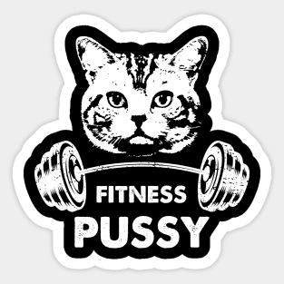 Cat and fitness Sticker